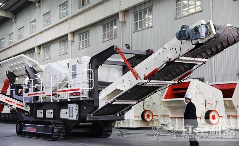 履帶車載移動碎石機(jī)，遙控作業(yè)，靈活機(jī)動，轉(zhuǎn)場自由
